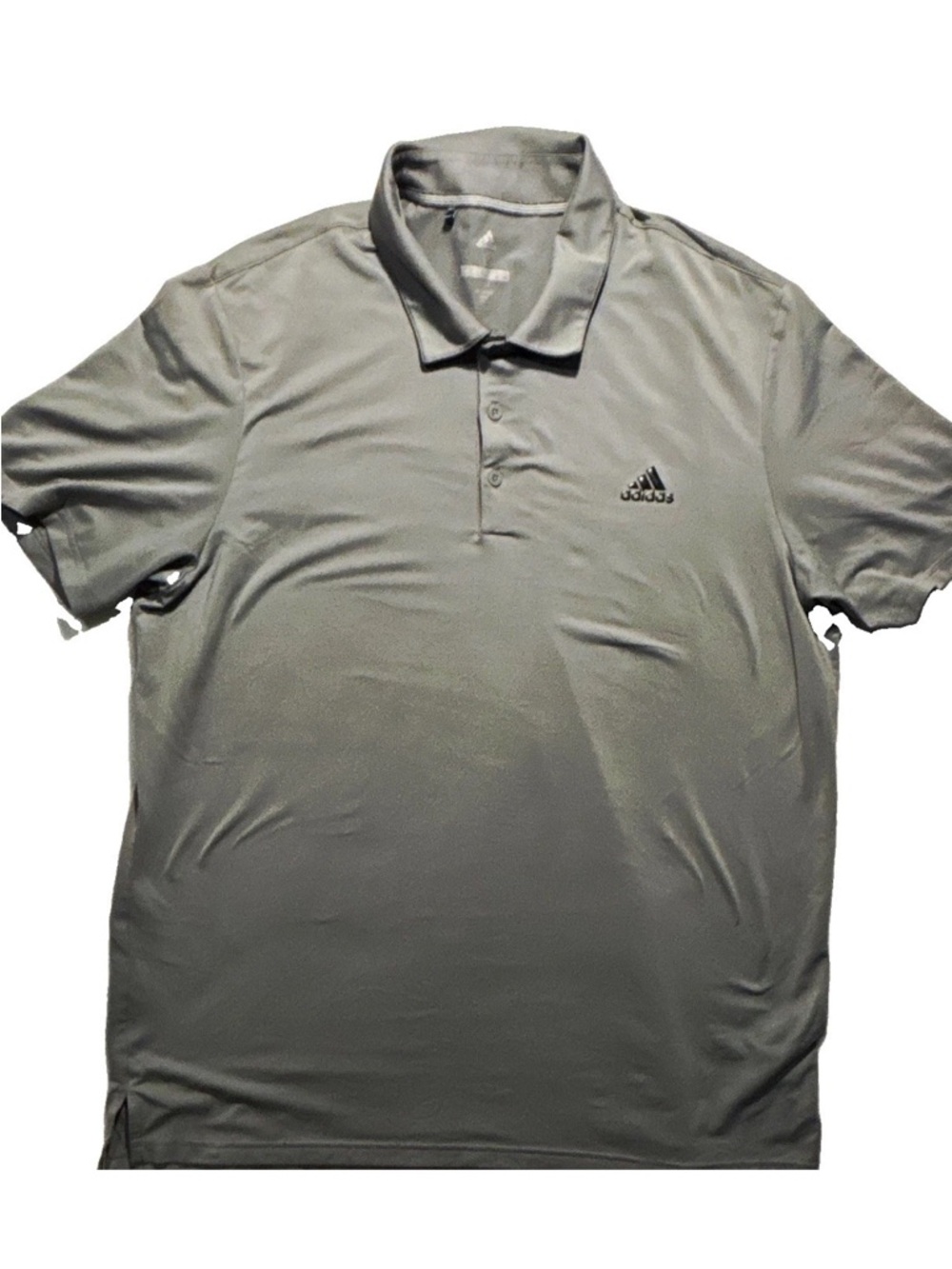 adidas Men’s Gray Performance Polo Shirt with Small Logo